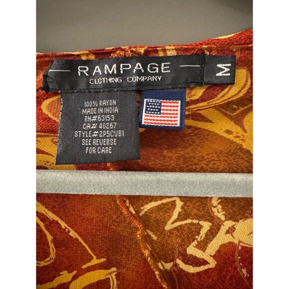 Vintage Rampage Long Sleeve Tie-Front Floral Print Top - Picture 3 of 5